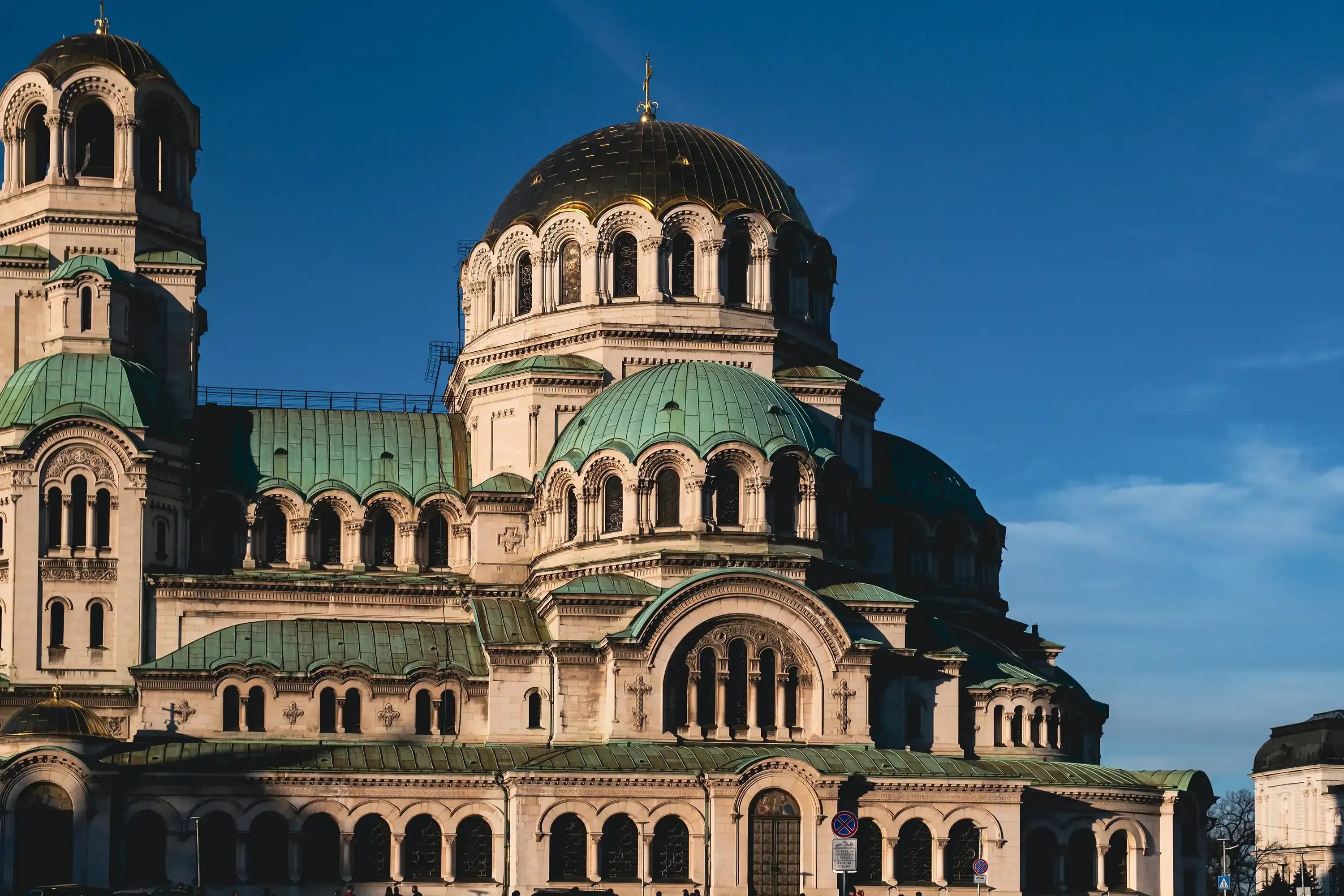 The massive Alexander Nevsky Cathedral during the day.