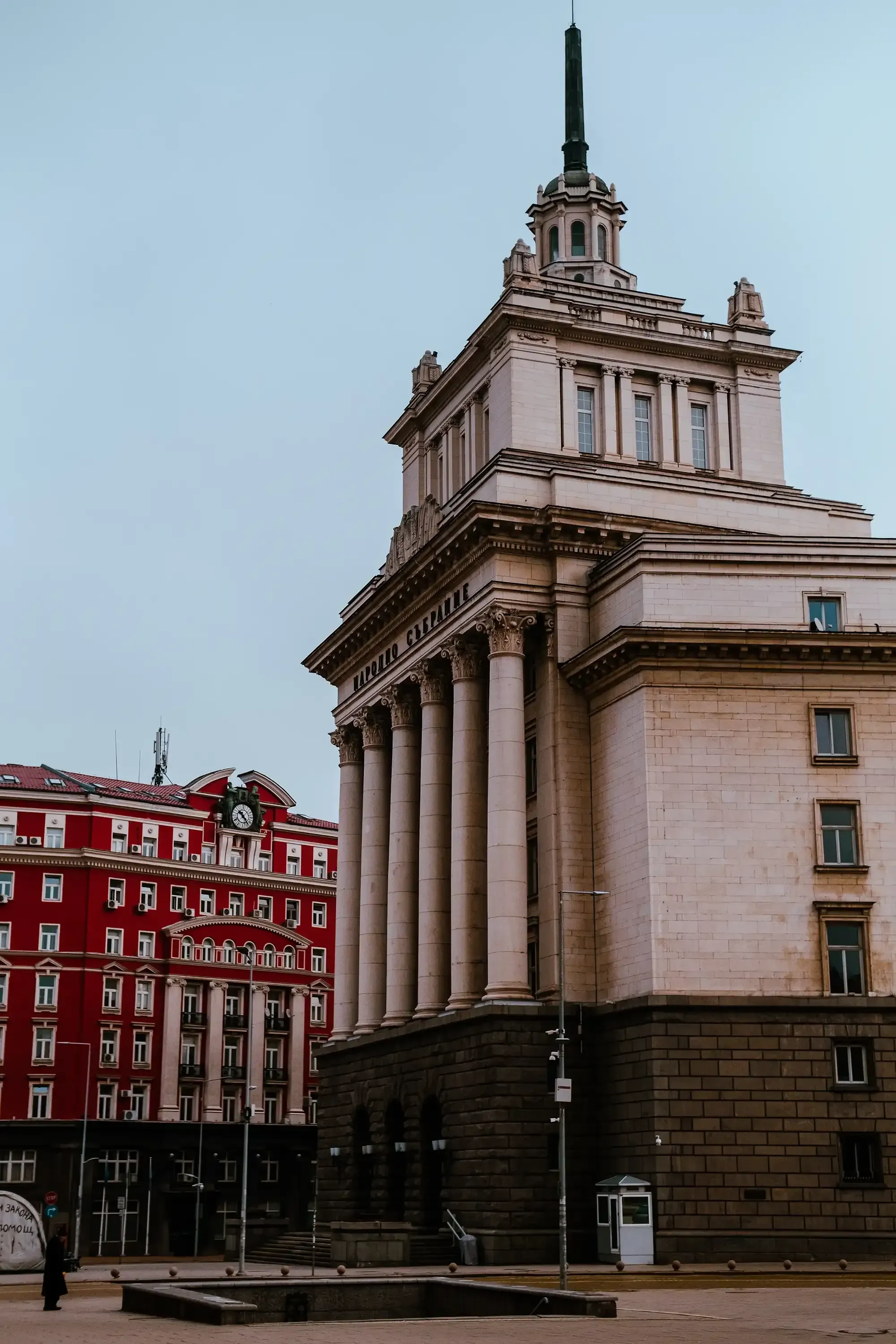 Historic building or structure with classical architecture in Sofia.