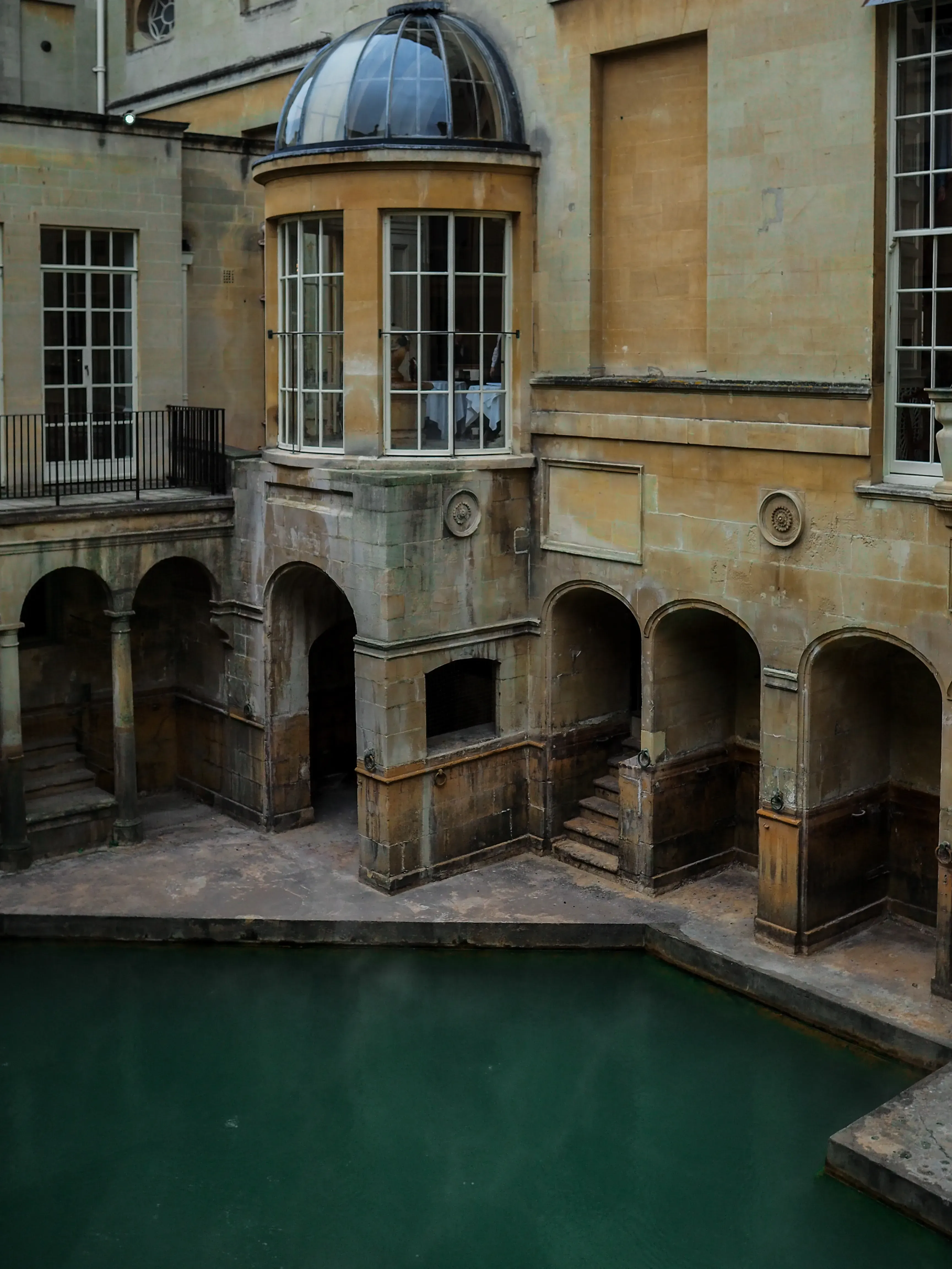A small pool of Bath at the historic Roman Baths complex
