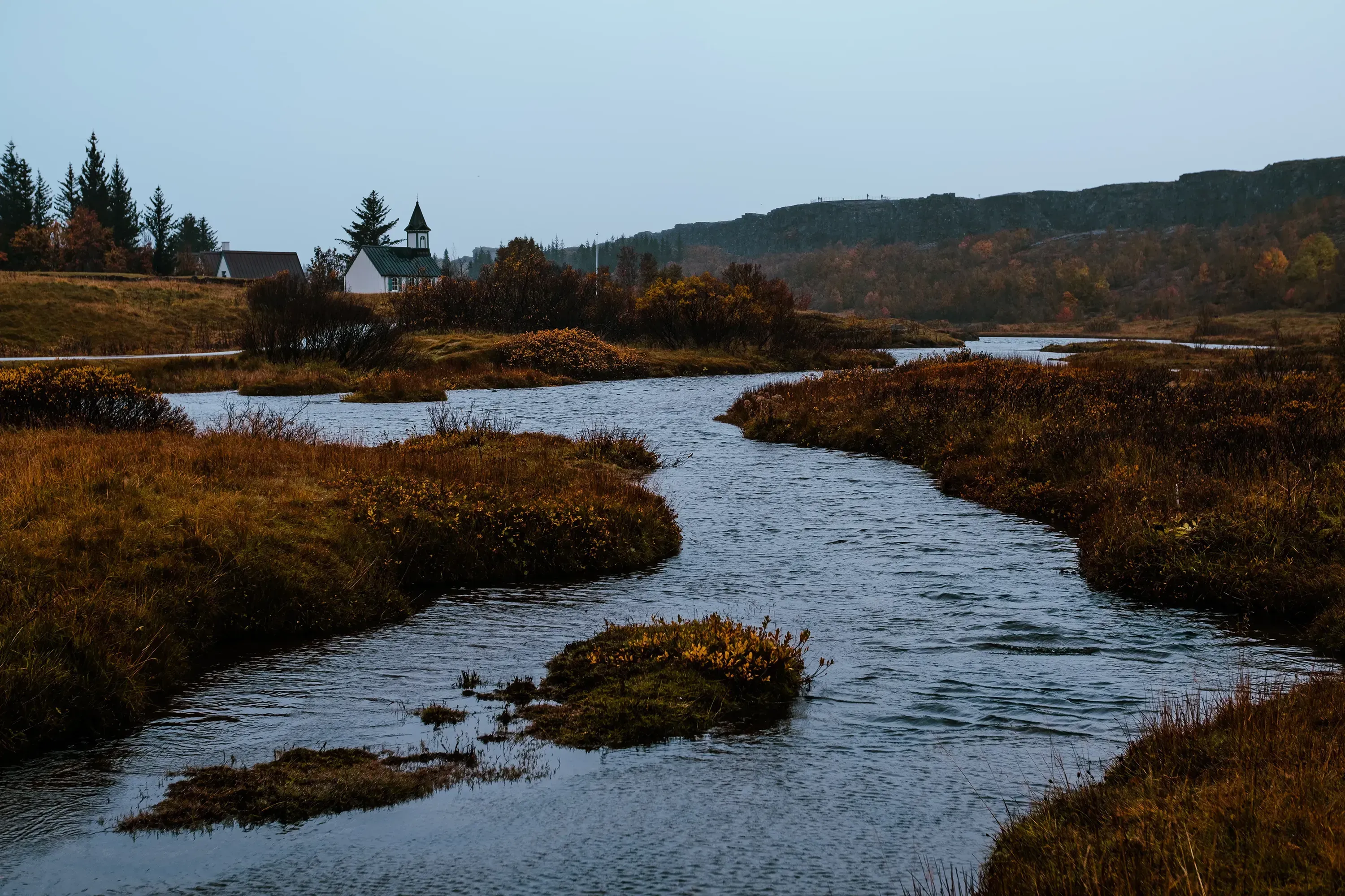 A river in the nation Thingvellir park