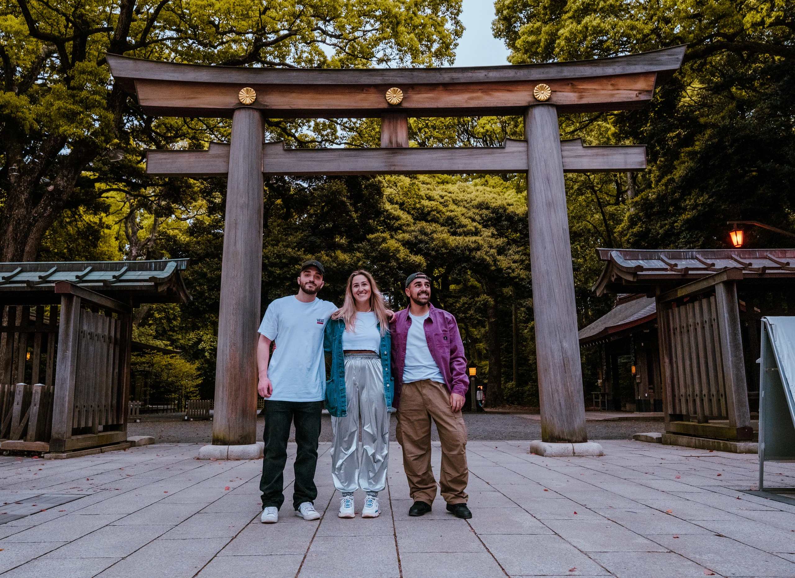Ieser, Letizia and Stefano at Meiji Shrine