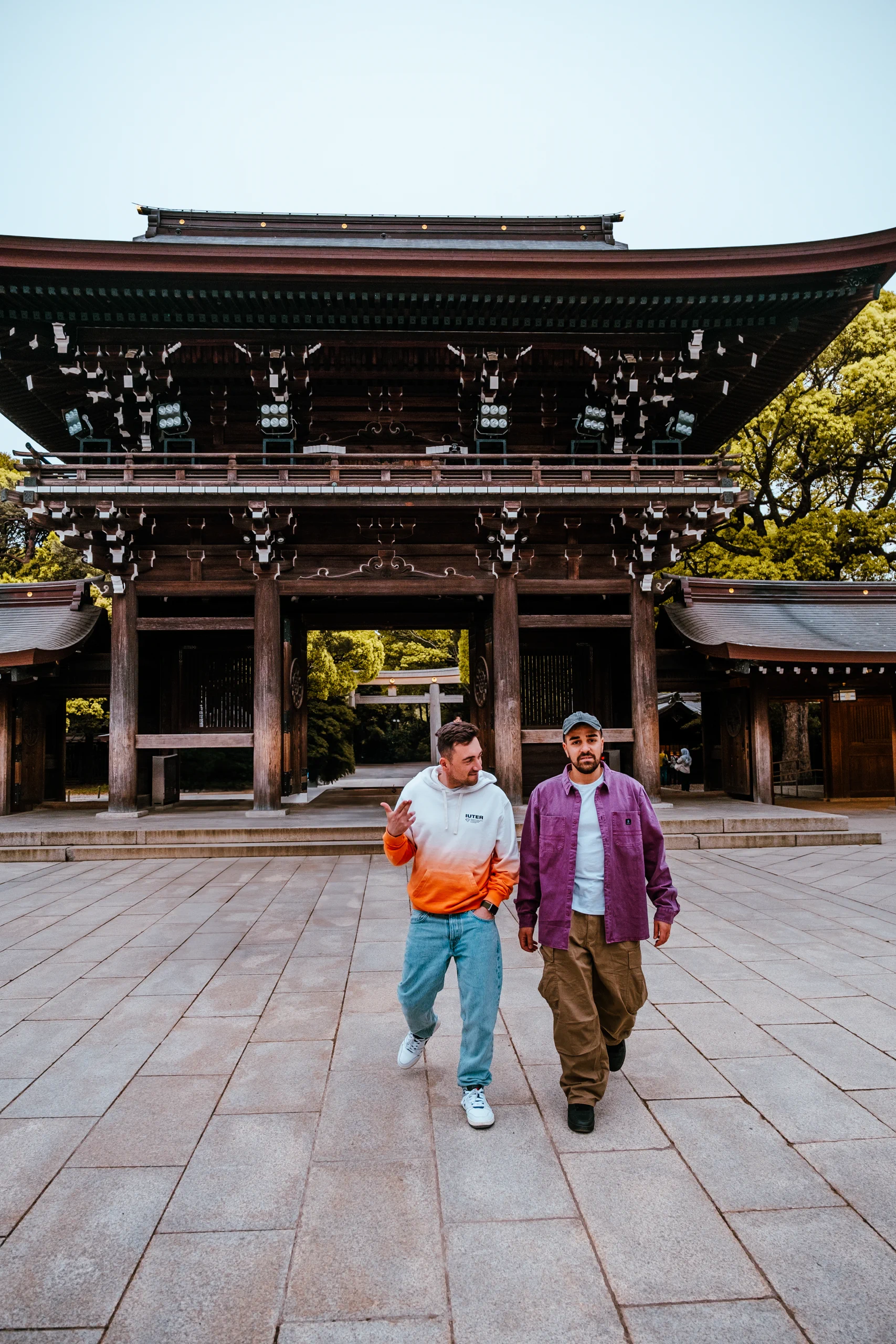 Ieser and Michele visiting Meiji Jingu Shrine in Tokyo