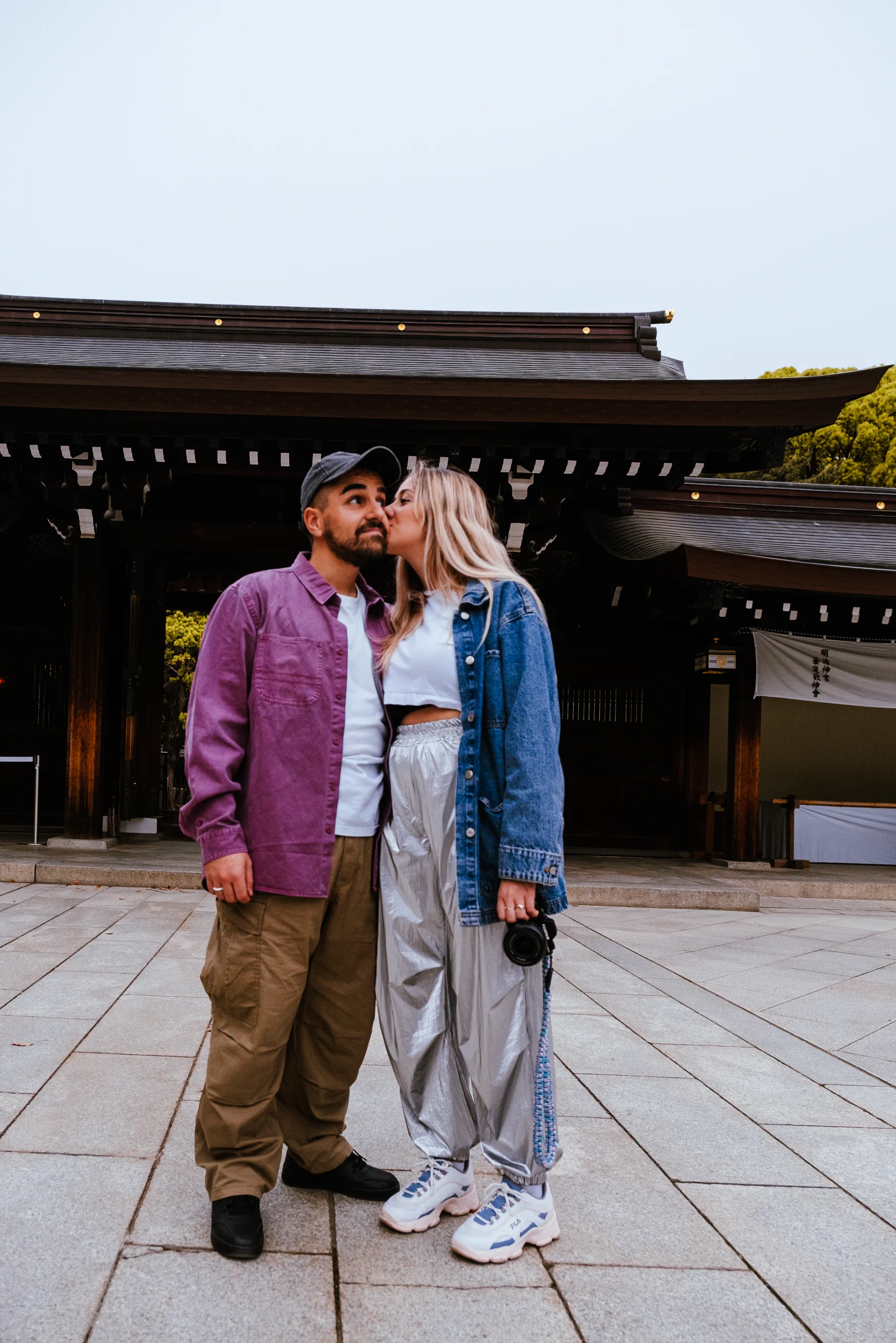Ieser and Letizia at Meiji Jingu Shrine in Tokyo