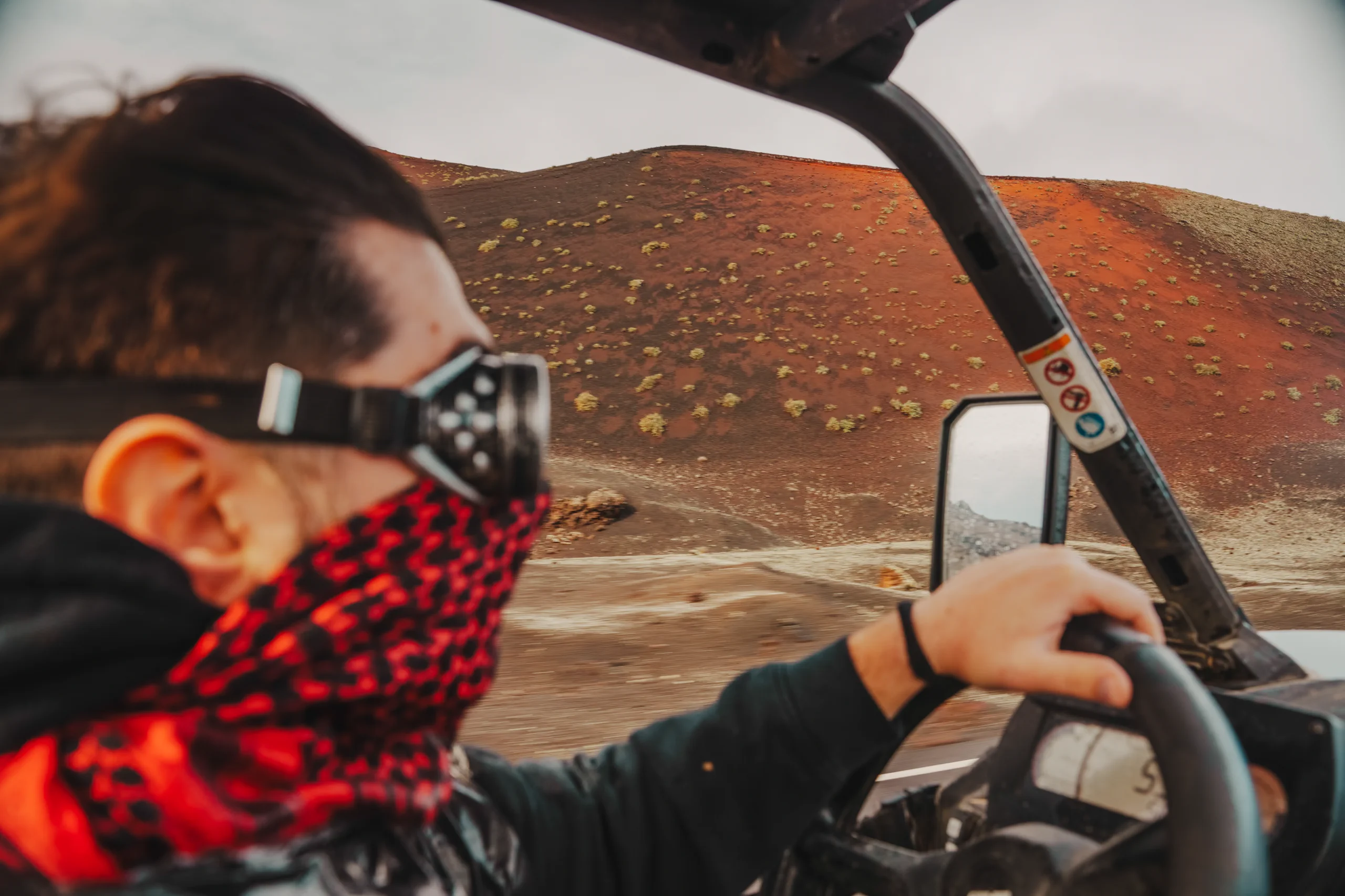 A man driving a buggie