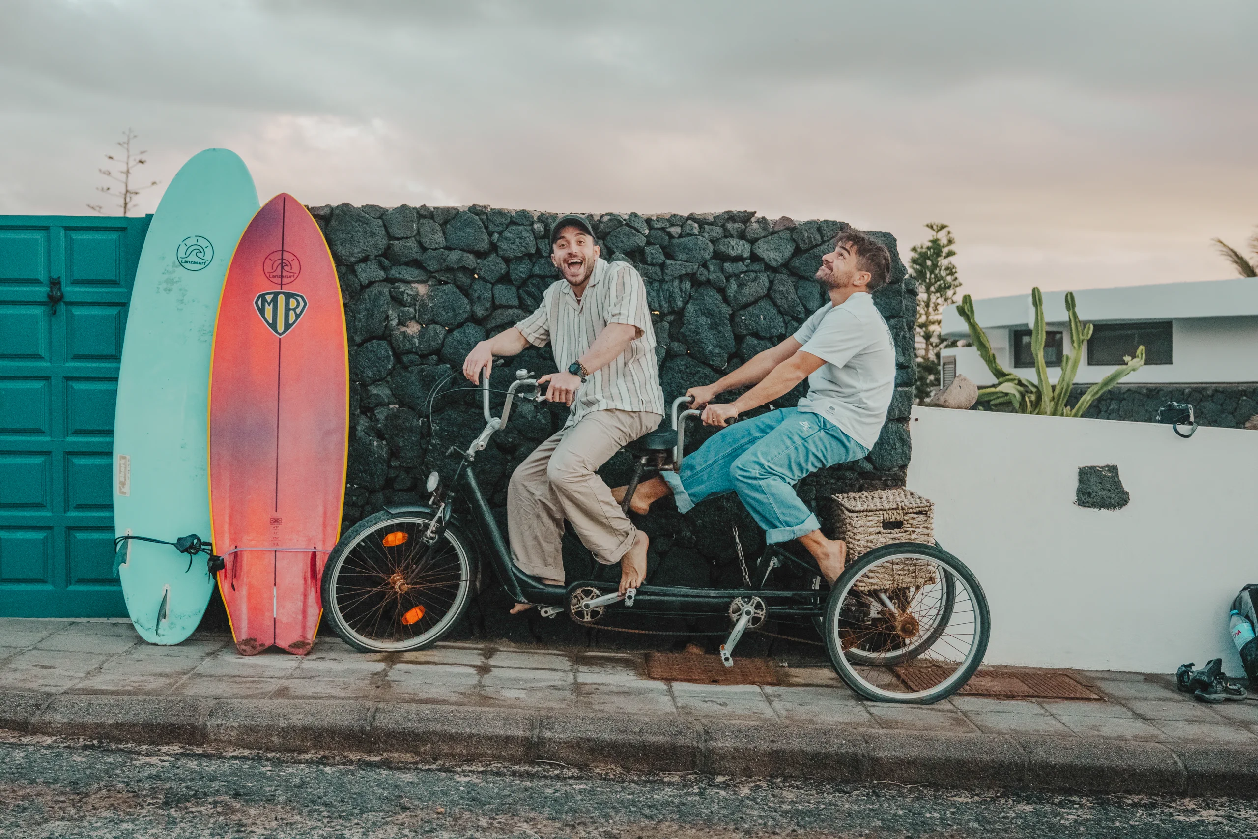 Me and Stefano on a bike