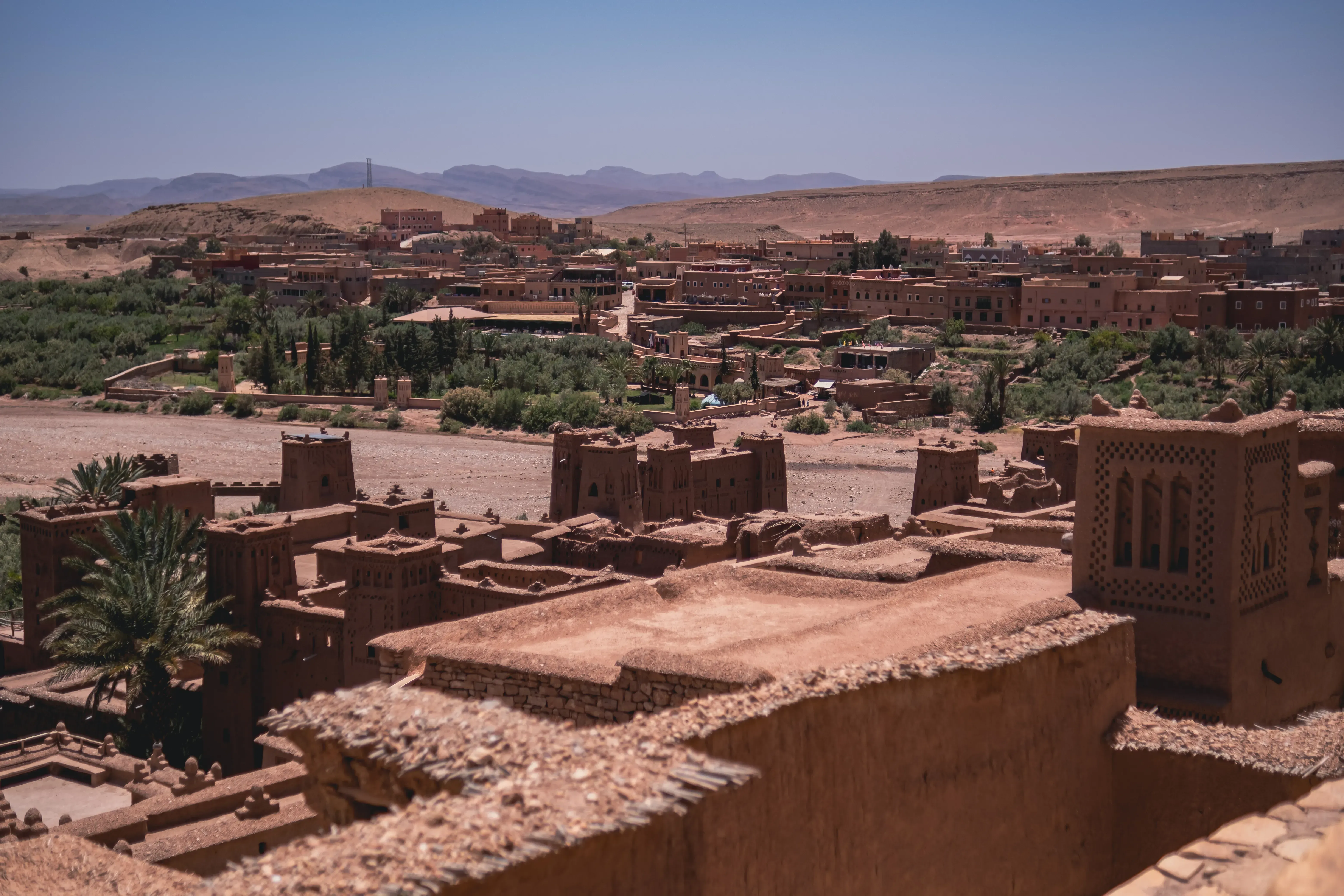 The fortified village (Ksar) of Aït Benhaddou, famous for its use in historical films.
