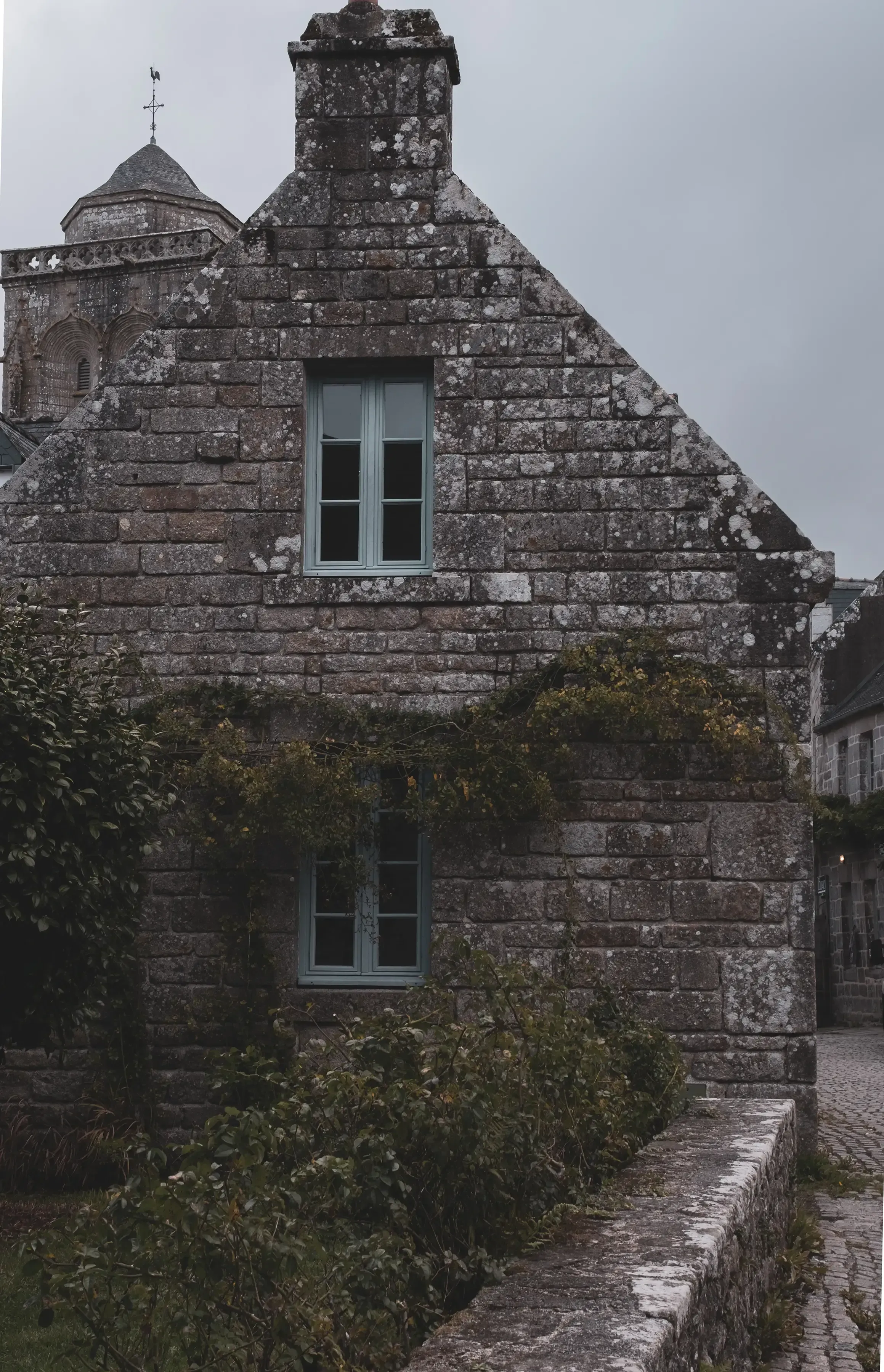 A typical granite house structure in the town of Locronan.