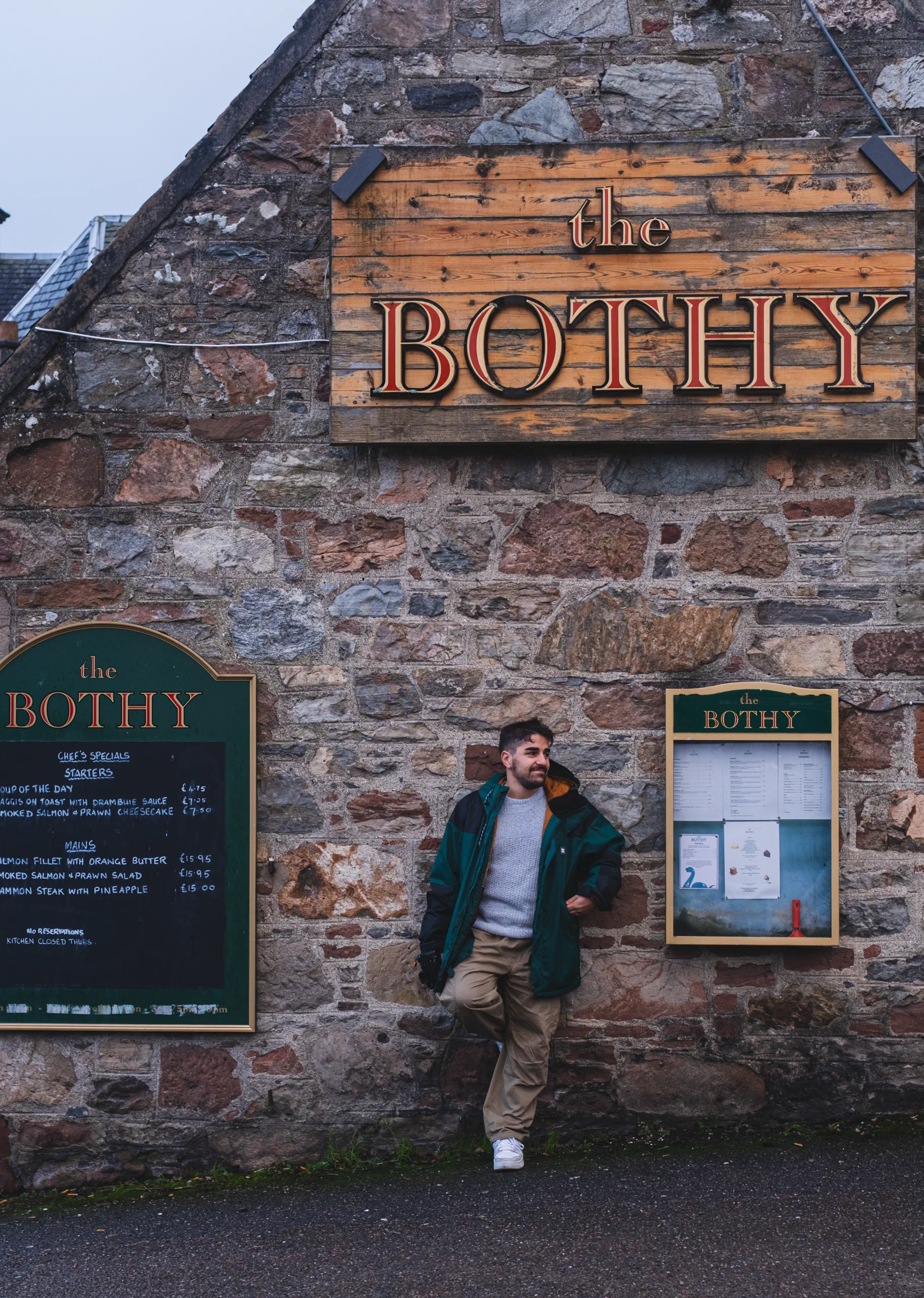 Ieser standing next to the bothy