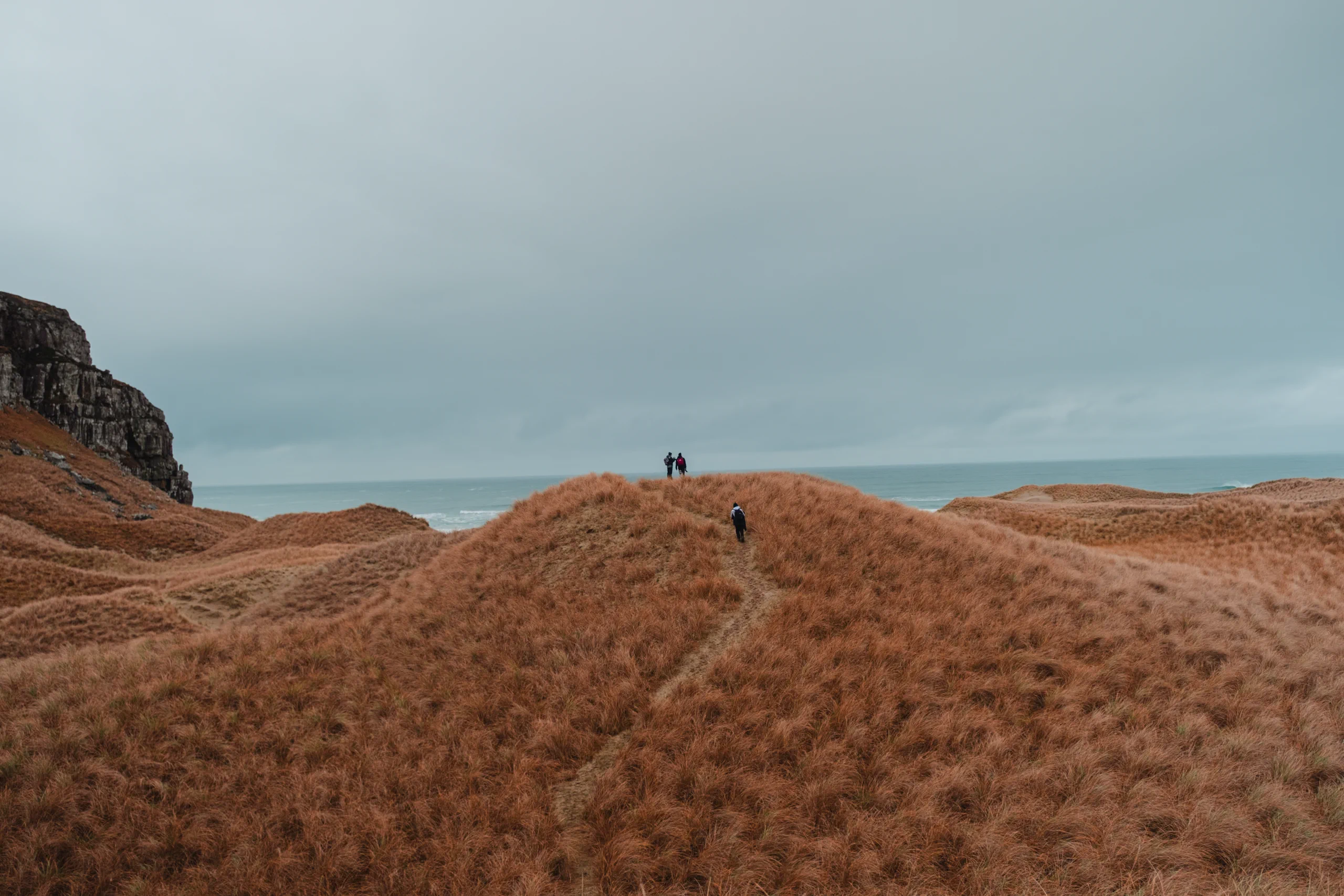 Walking towards the sea
